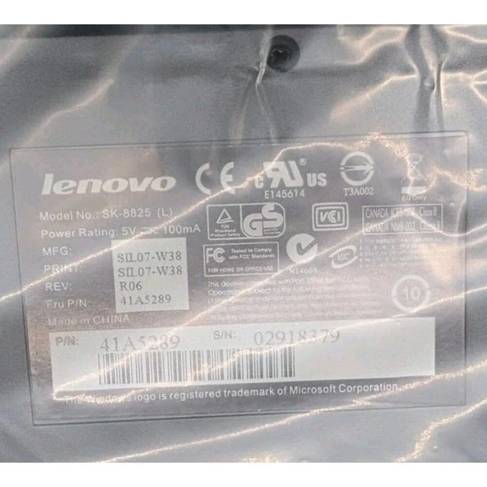 Lenovo SK-8825 Preferred Pro Wired USB Keyboard - New